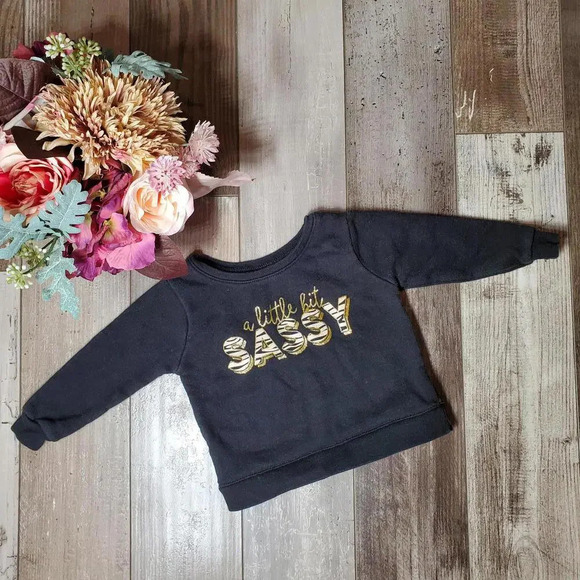 Garanimals Baby Girls "A Little Bit Sassy" Long Sleeve Fleece Top Size 6-9M NWOT - Picture 4 of 9